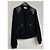 Saint Laurent Leather Panel Pineapple Embroidery Wool Bomber Jacket Silvery - view 6