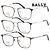 Bally Titanium Eyeglasses Frame Lightweight Metal Unisex Square Asian Fit