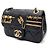 Borsa a tracolla con catena e decorazione charm Chanel Nero - vista 2