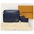 Louis Vuitton Borsa a tracolla Damier Trio in zaffiro blu - vista 7