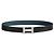 Hermès Reversible Men's Leather Belt with Buckle Silver Noir Bleu Silvery