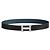 Hermès Reversible Men's Leather Belt with Buckle Silver Noir Bleu Silvery - view 2