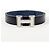 Hermès Reversible Men's Leather Belt with Buckle Silver Noir Bleu Silvery - view 6