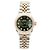 Rolex Relógio Original Datejust em Combinação de Ouro Rosa e Ouro, Verde Oliva e Diamantes para Mulher, Certificado e Caixa