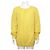 Fendi Gelber Mohair-Strickpullover T-Shirt mit offener Strickart für Herren