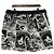 Louis Vuitton Pantaloncini in pile da uomo Black White Comics Bianco - vista 4