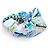 Hermès Diadema de seda para mujer Azul - vista 2