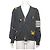 Thom Browne Bird and Bee Cardigan aus grauer Merinowolle