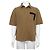 Hermès Kurzärmeliges Herren-Poloshirt aus braunem Leder mit Logo-Patch auf der Tasche