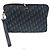 Dior Oblique Jacquard Silber Clutch Pouch Schwarz