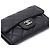 Chanel Portacarte Classic CC in agnello nero e argento - vista 5