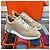 Hermès Sneakers Bouncing in pelle beige Multicolore - vista 3