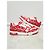 Louis Vuitton Sneakers Red Monogram Velvet Trainer Rosso - vista 4
