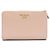 Prada Saffiano Leder-Brieftasche mit goldenem Logo Pink