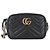 Gucci Borsa a tracolla mini GG Marmont trapuntata Nero