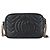 Gucci Borsa a tracolla mini GG Marmont trapuntata Nero - vista 3