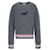 Thom Browne Merinowolle-Strick mit drei Streifen Braun
