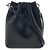 Jimmy Choo Borsa a secchiello Bon Bon senza cuciture Nero Argento antico - vista 3
