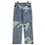 Louis Vuitton Pantaloni in denim patchwork Nigo Monogram Multicolore