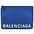 Balenciaga Clutch grande blu con logo