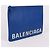 Balenciaga Clutch grande blu con logo - vista 4
