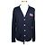 Gucci Strickjacke mit besticktem GG-Logo Navy Blau