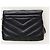 Saint Laurent Borsa piccola YSL Matelassé Loulou nera e argento Nero - vista 6