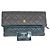 Chanel Clutch in Caviar Morbido con Patta Pieghevole e Doppia Cerniera Nero