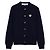 Comme Des Garcons Cardigan mit goldenem Herz-Patch Blau - Ansicht 10