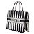 Dior Borsa Book Tote a righe Grande Blu - vista 2