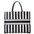 Dior Borsa Book Tote a righe Grande Blu - vista 3