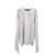 Balenciaga Maglione rotondo in lana con loghi multipli Argento  - vista 1
