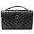 Saint Laurent Borsa a tracolla con catena Monogram Nero