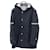 Thom Browne Giacca con cappuccio e bracciali in pelle Nero