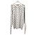 Balenciaga Rundstrick mit Logo-Allover-Print Silber
