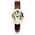 Cartier Relógio pequeno com pulseira de couro cor de ouro rosa Marrom - vista 16