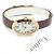 Cartier Relógio pequeno com pulseira de couro cor de ouro rosa Marrom - vista 22