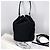 Prada Borsa bucket in nylon con logo a triangolo nero - vista 3