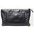 Prada Clutch Diagram in morbida pelle di vitello nera Nero - vista 5