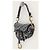 Dior Tracolla per borsa saddle in jacquard blu con ricami obliqui - vista 2