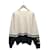 Louis Vuitton Monogram Block Strickpullover mit goldenem Reißverschluss Weiß  - Ansicht 1