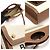 Burberry Mini Tote de bolso em lona de dois tons e couro marrom malte natural - vista 6