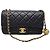 Chanel Mini Classic Goldball New in agnello nero placcato oro
