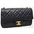 Chanel Mini Classic Goldball New in agnello nero placcato oro - vista 3