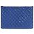Chanel Clutch in vernice Large Blu