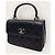 Chanel Pelle d'agnello nero oro champagne Trendy CC piccolo interno Chip - vista 2