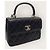 Chanel Pelle d'agnello nero oro champagne Trendy CC piccolo interno Chip - vista 3