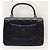 Chanel Pelle d'agnello nero oro champagne Trendy CC piccolo interno Chip - vista 5