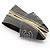 Chanel Sneaker espadrille slip-on in denim Marrone - vista 8