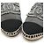 Chanel Sneaker espadrille slip-on in denim Marrone - vista 9